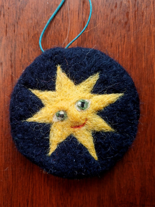Sun on Blue Hanging Decoration