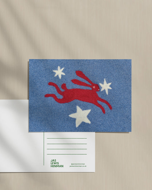 Hare and Star // Postcard