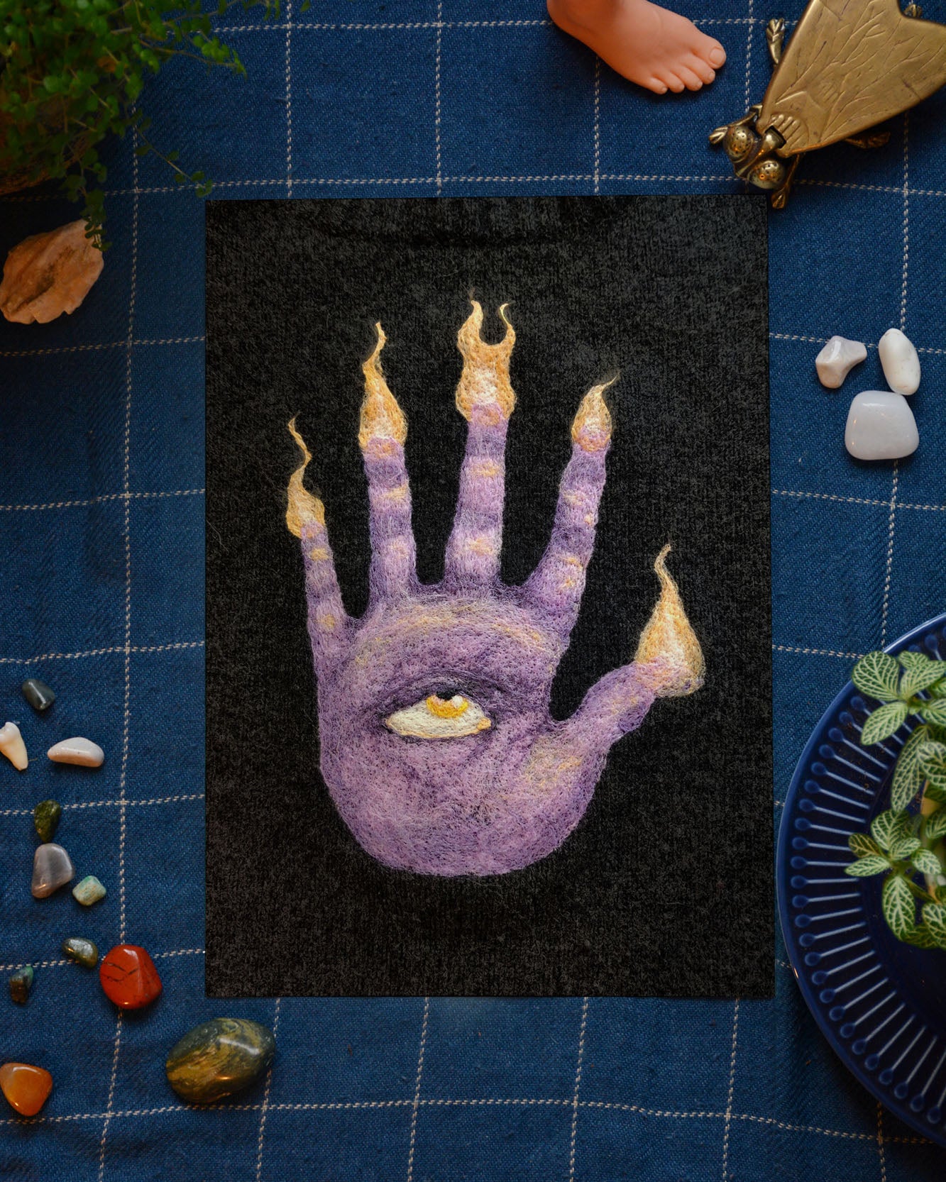 Hand of Glory Textile Art // Artwork Print