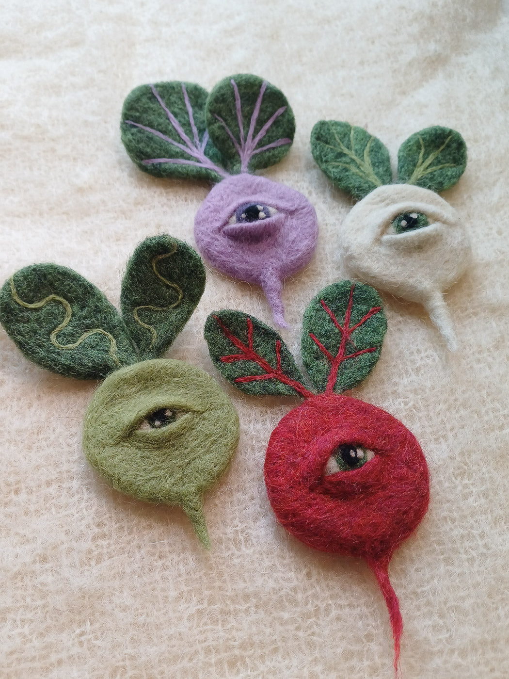 One-Eyed Vegetable Wall Art - Red