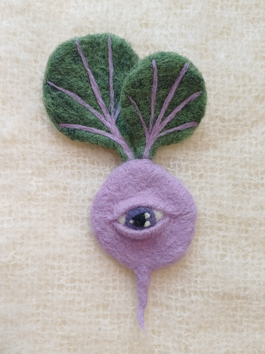 One-Eyed Vegetable Wall Art - Purple