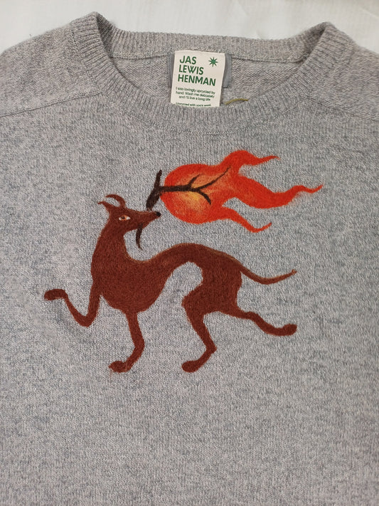 Flaming Whippet Jumper