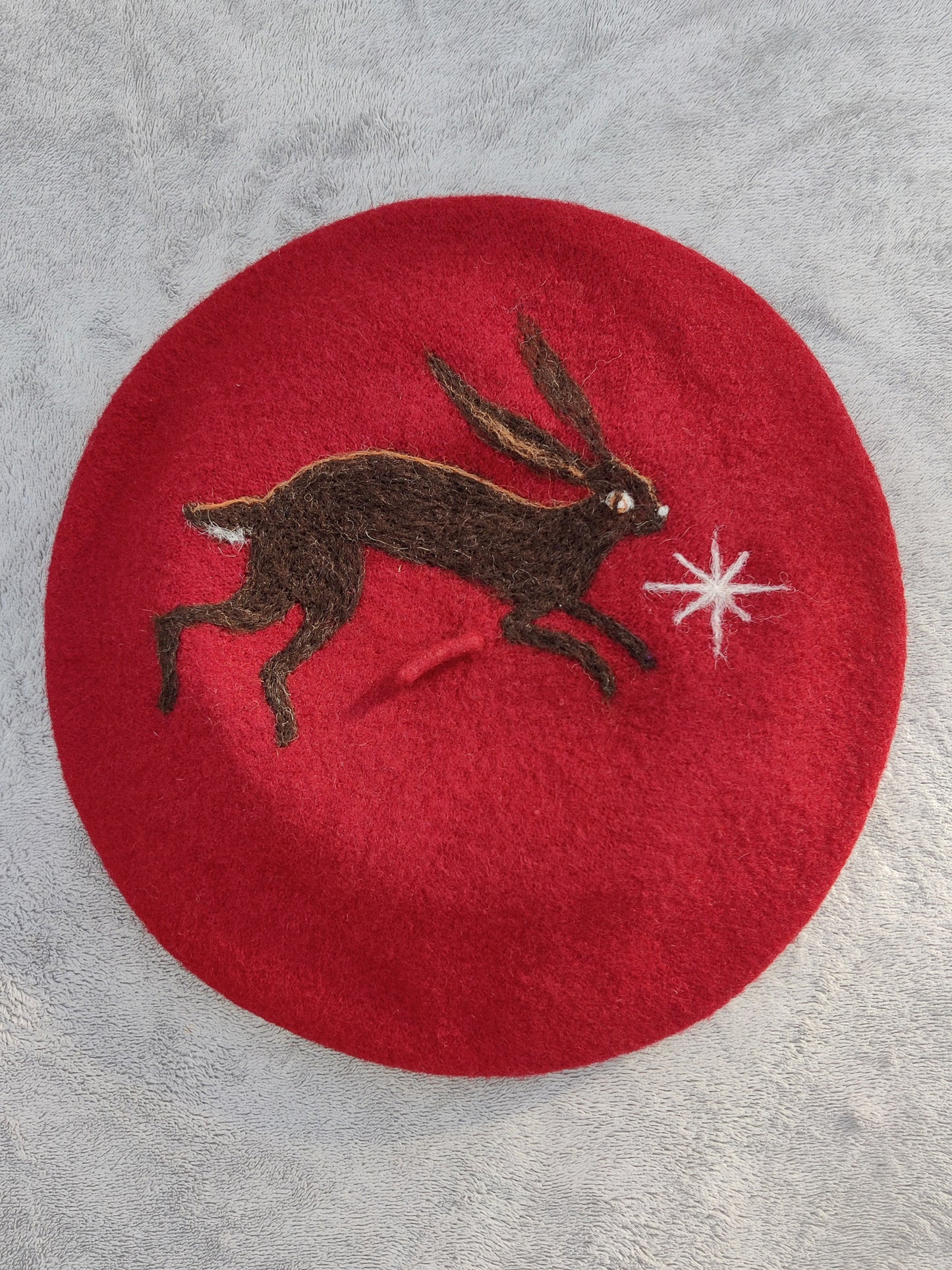 Hare and Star Beret