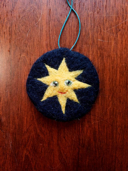 Sun on Blue Hanging Decoration