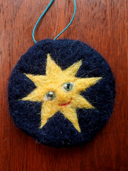 Sun on Blue Hanging Decoration