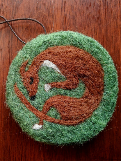 Sleeping Wolf Hanging Decoration