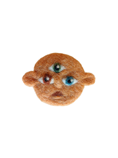 Face Brooch - Three Eyes