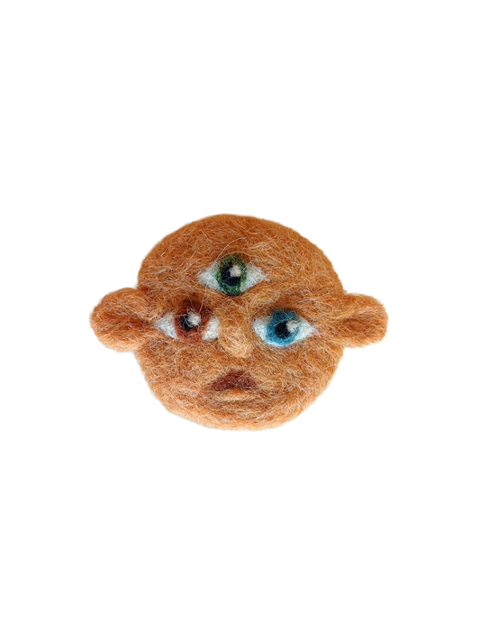 Face Brooch - Three Eyes