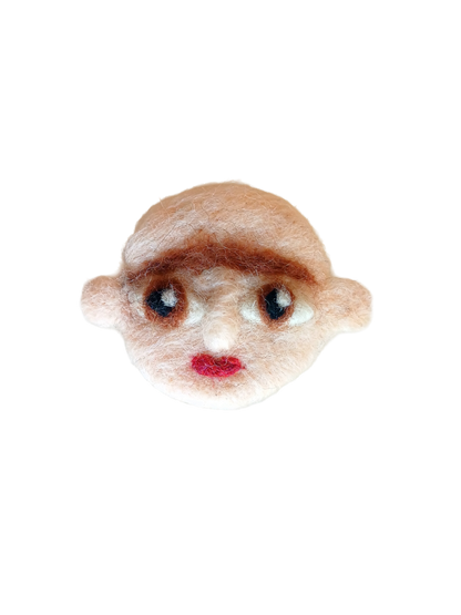Face Brooch - Monobrow