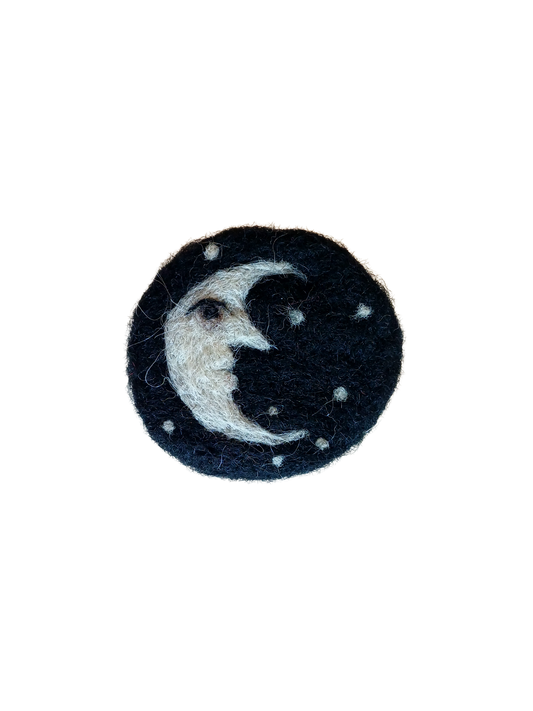 Crescent Moon Brooch