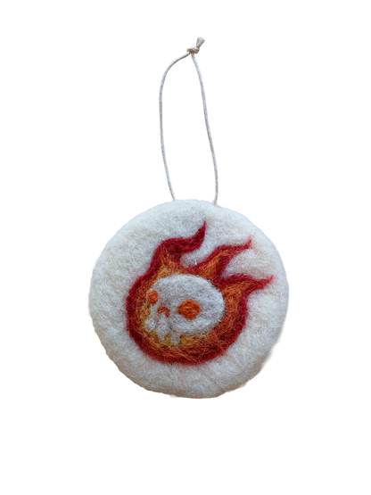 Flaming Skull Hanging Decoration