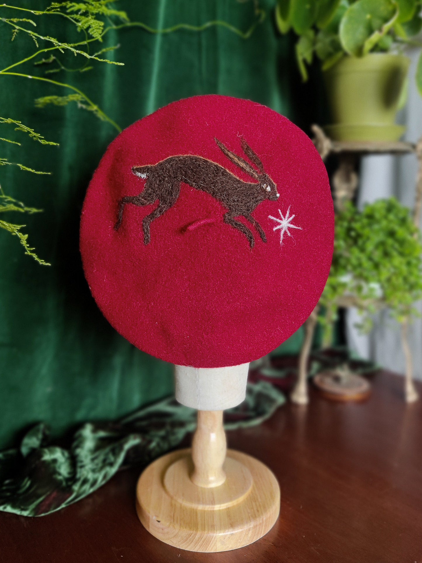 Hare and Star Beret