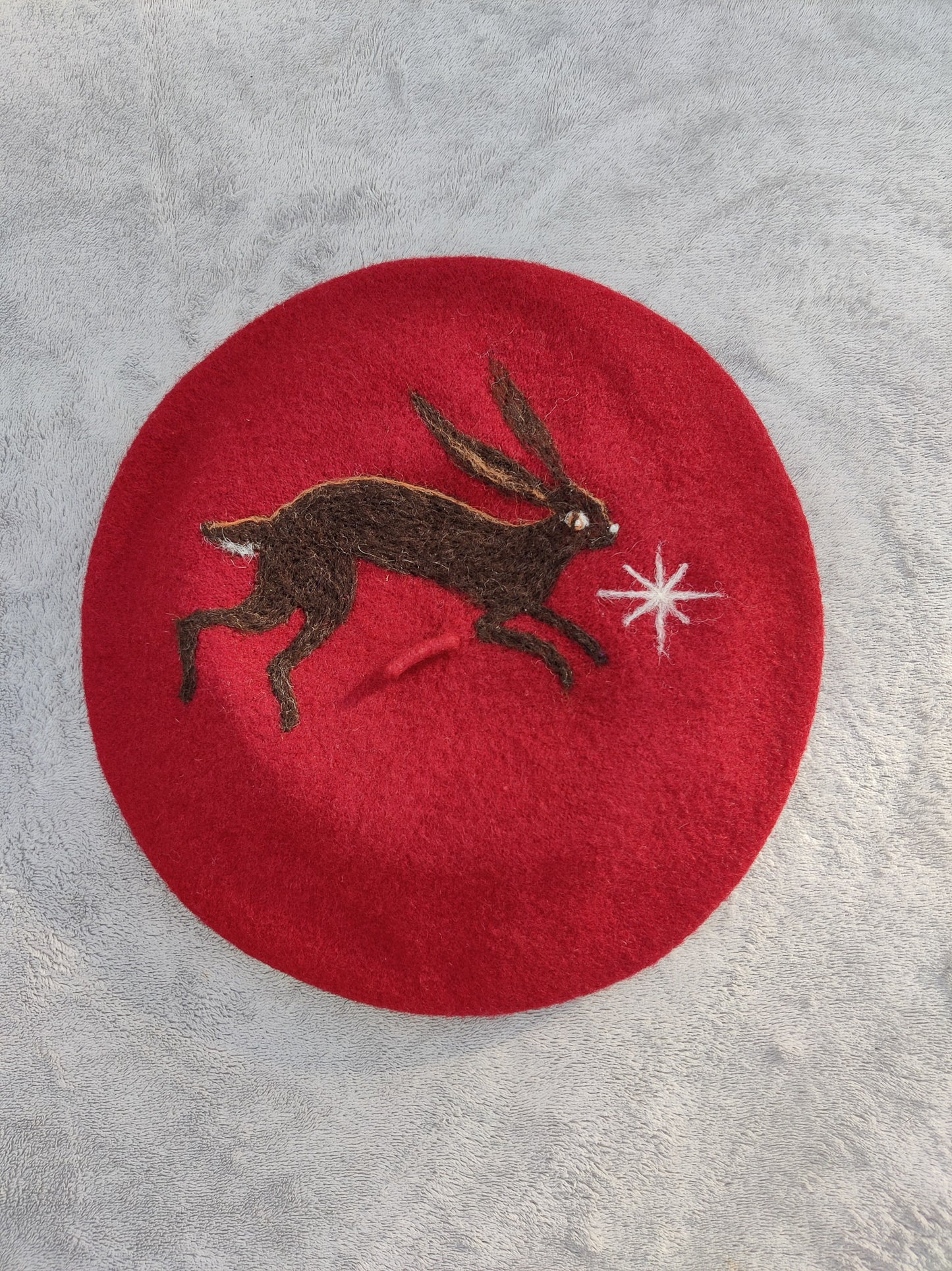 Hare and Star Beret