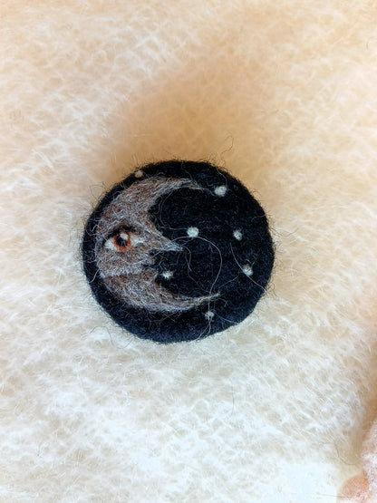 Crescent Moon Brooch