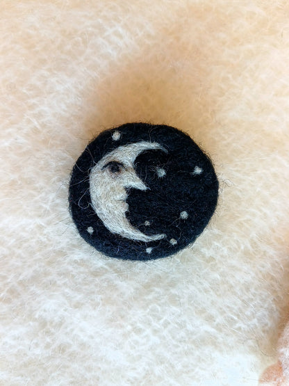 Crescent Moon Brooch