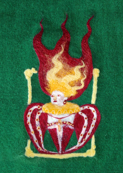 The Queen on Fire Textile Art // Artwork Print
