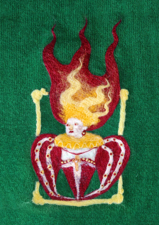 The Queen on Fire Textile Art // Artwork Print