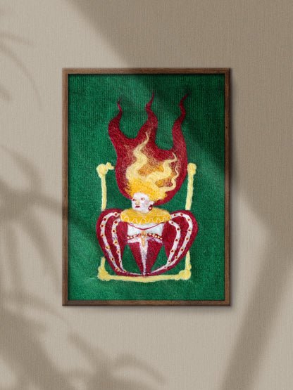 The Queen on Fire Textile Art // Artwork Print