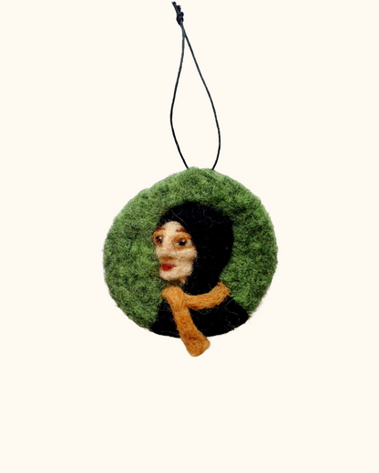 Wonky Lady in Black Hanging Decoration