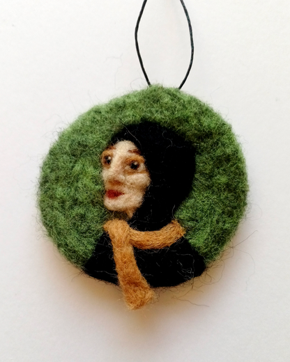 Wonky Lady in Black Hanging Decoration