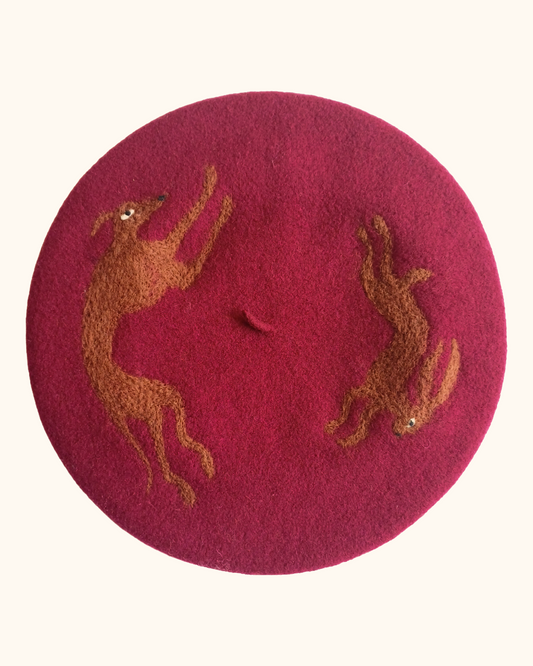 Wonky Hare and Hound Beret