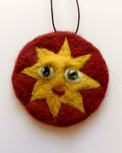 Wonky Sun Face Hanging Decoration 1