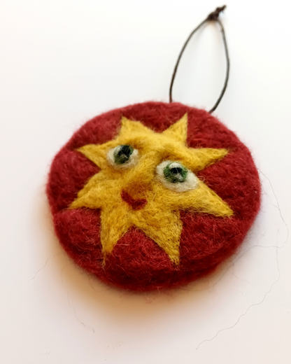 Wonky Sun Face Hanging Decoration 1