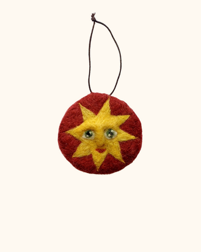 Wonky Sun Face Festive Decoration 2