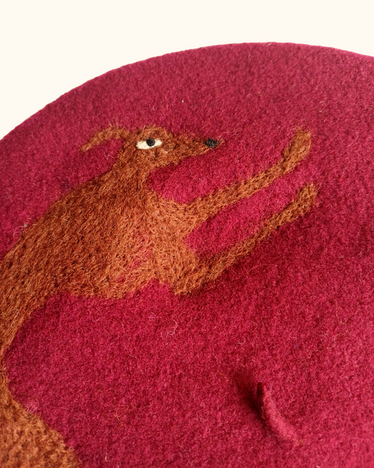 Wonky Hare and Hound Beret