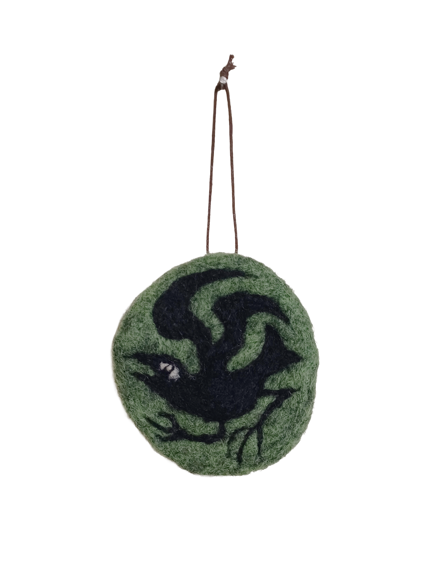 Crow on Green Hanging Decoration