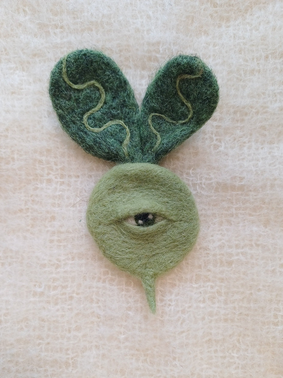 One-Eyed Vegetable Wall Art - Green
