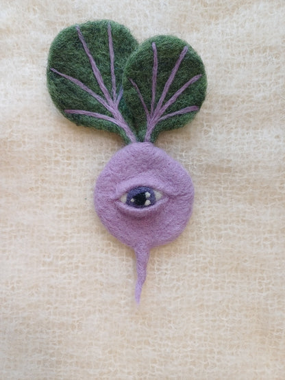 One-Eyed Vegetable Wall Art - Purple