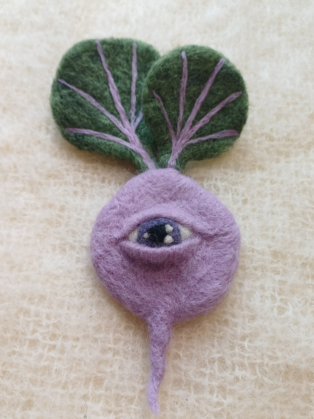 One-Eyed Vegetable Wall Art - Purple