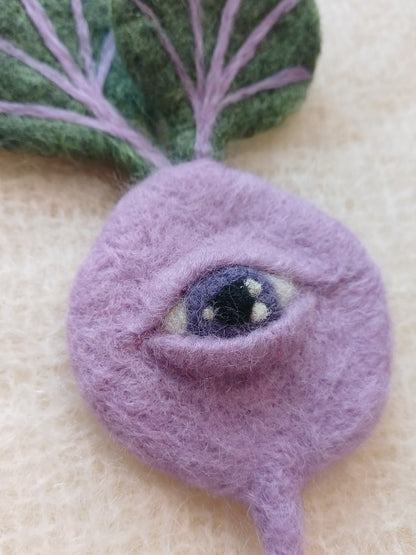 One-Eyed Vegetable Wall Art - Purple