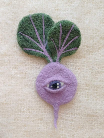 One-Eyed Vegetable Wall Art - Purple