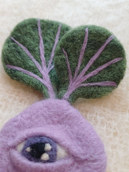 One-Eyed Vegetable Wall Art - Purple