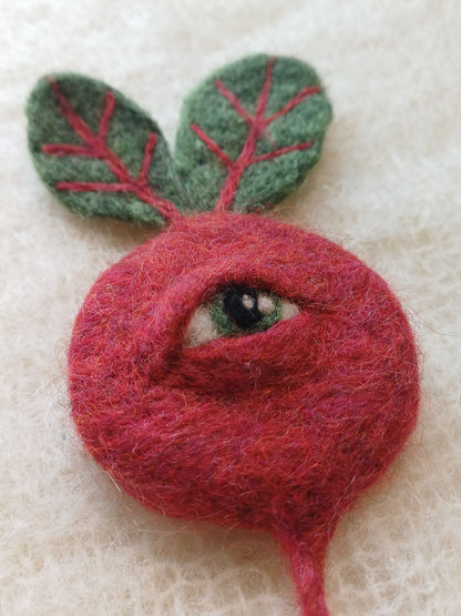 One-Eyed Vegetable Wall Art - Red