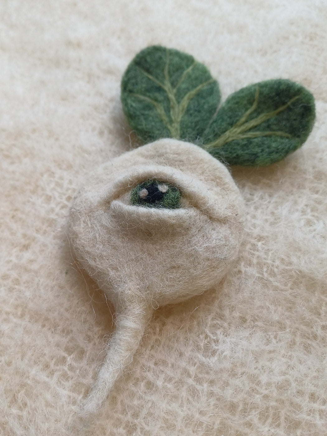 One-Eyed Vegetable Wall Art - White