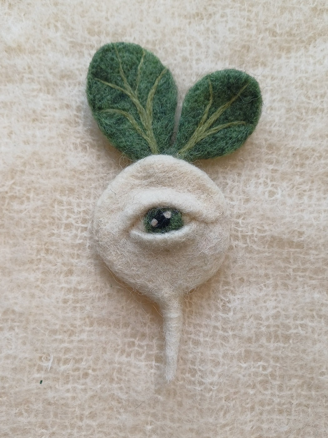 One-Eyed Vegetable Wall Art - White