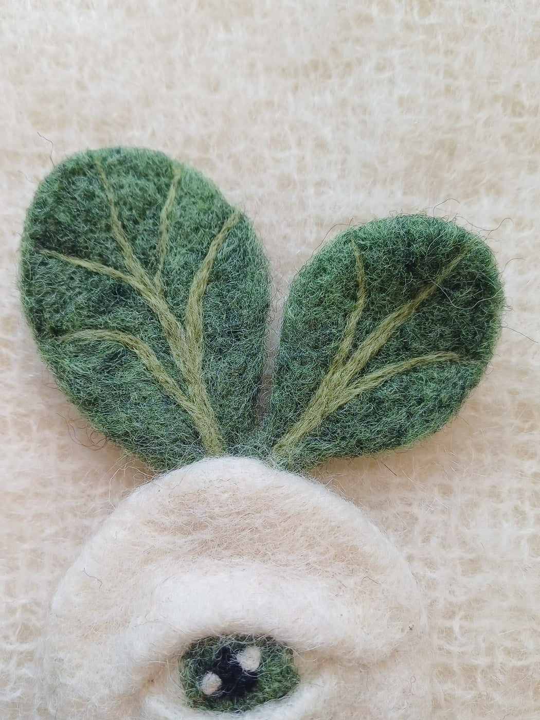 One-Eyed Vegetable Wall Art - White